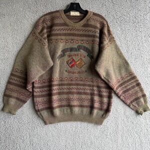 Conte of Florence Mens Vintage Mohair Alpaca Sweater Spirit of Ireland Italy 52
